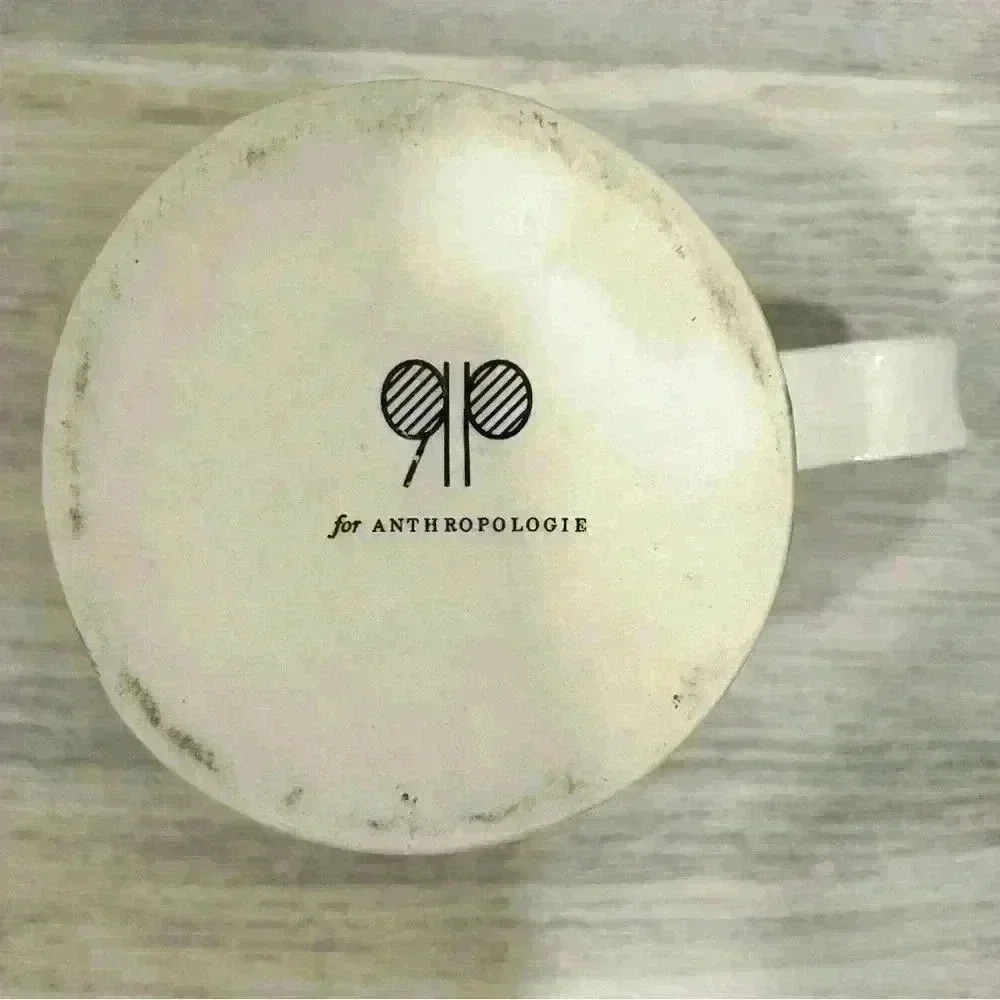 Ruby Pilven Anthropologie Ballarat Mug Gold Pink Ceramic 15oz Coffee Cup - Picture 5 of 6